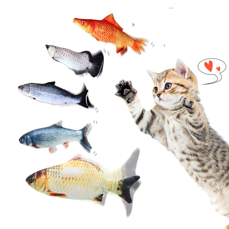 Beating Fish Catnip Toy - Interactive Moving Toy for Cats
